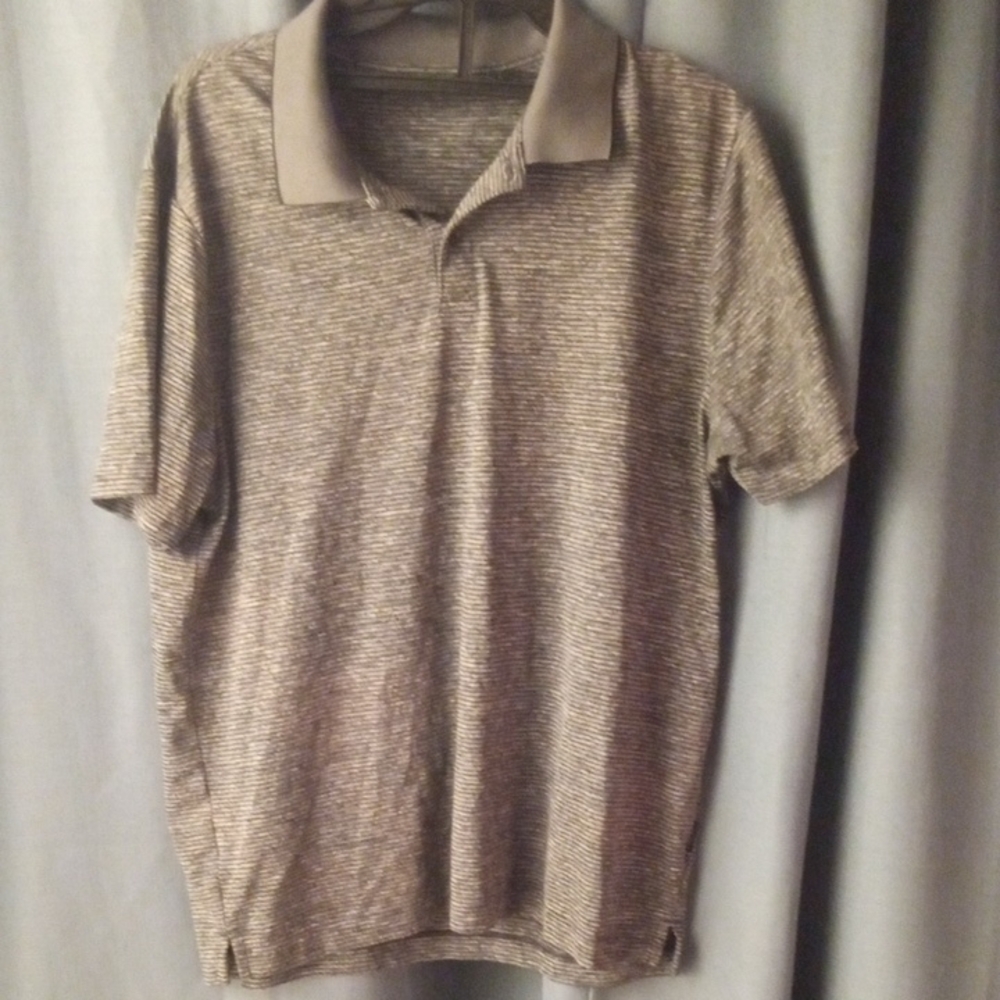 Perry Ellis Men's Polo Shirt - Brown and Tan